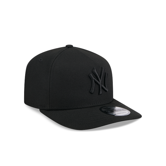 MEN'S NEW ERA MLB 9FIFTY A-FRAME NEW YORK YANKEES ALL BLACK SNAPBACK HAT