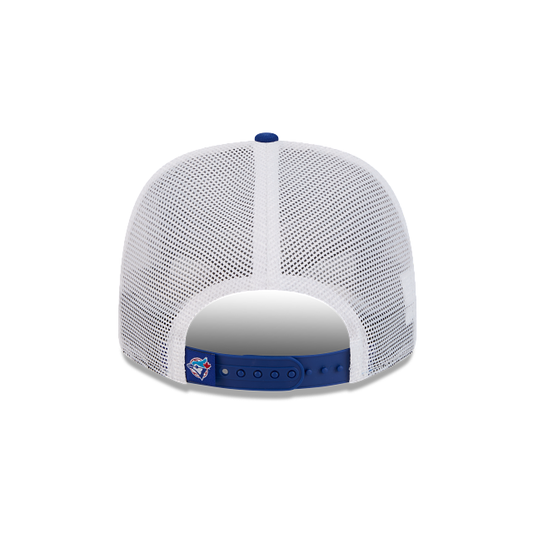 MEN'S NEW ERA MLB TORONTO BLUE JAYS 9SEVENTY STRETCH-SNAP TRUCKER ROYAL BLUE & WHITE SNAPBACK HAT
