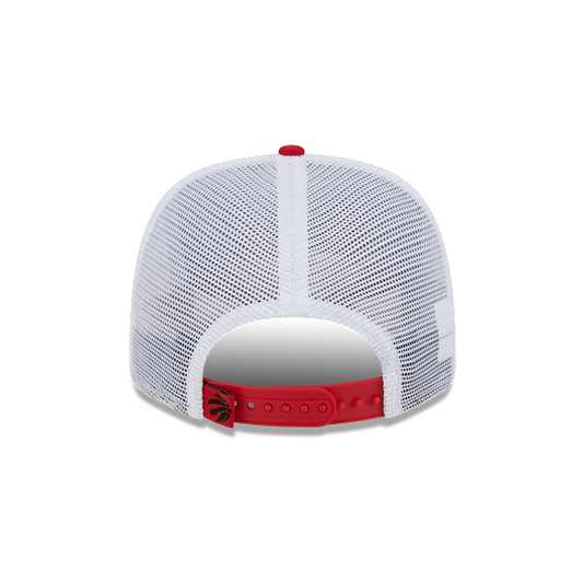 MEN'S NEW ERA NBA TORONTO RAPTORS 9SEVENTY STRETCH-SNAP TRUCKER RED & WHITE SNAPBACK HAT