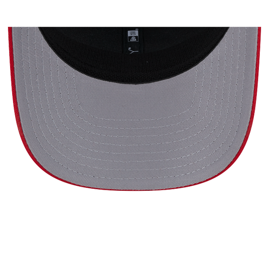 MEN'S NEW ERA NBA TORONTO RAPTORS 9SEVENTY STRETCH-SNAP TRUCKER RED & WHITE SNAPBACK HAT