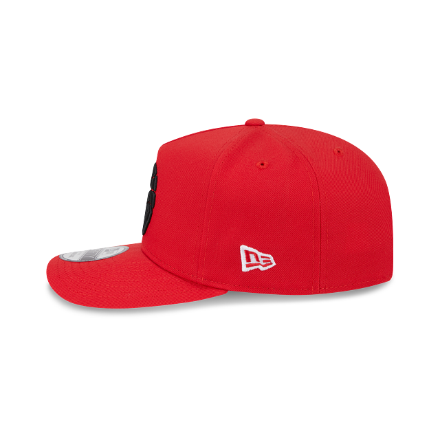 MEN'S NEW ERA NBA 9FIFTY A-FRAME TORONTO RAPTORS RED & BLACK OTC SNAPBACK HAT