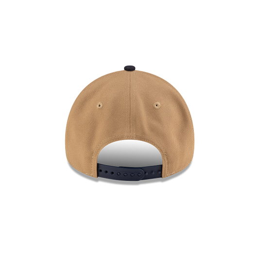MEN'S NEW ERA MLB 9FORTY CHASE A-FRAME NEW YORK YANKEES KHAKI & NAVY BLUE SNAPBACK HAT