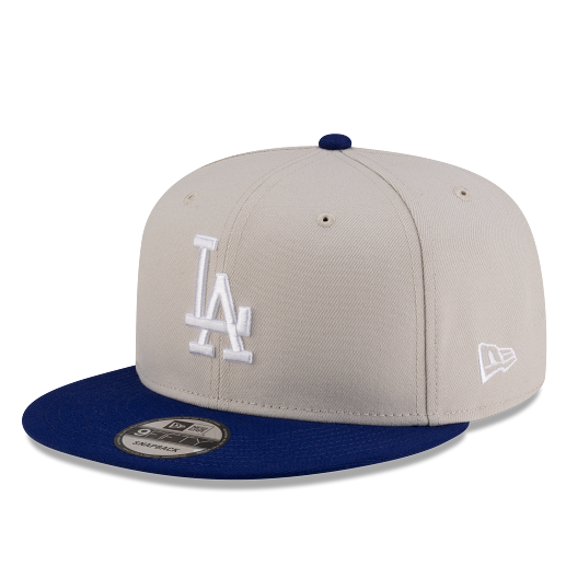 MEN'S NEW ERA MLB CHASE 9FIFTY LOS ANGELES DODGERS STONE GREY & ROYAL BLUE SNAPBACK HAT