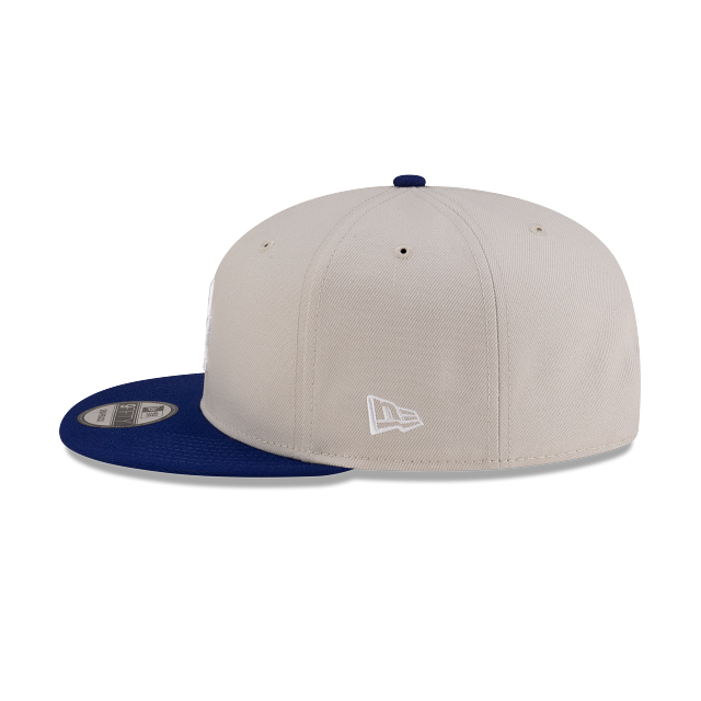 MEN'S NEW ERA MLB CHASE 9FIFTY LOS ANGELES DODGERS STONE GREY & ROYAL BLUE SNAPBACK HAT