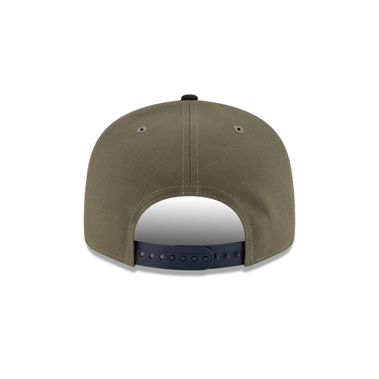 MEN'S NEW ERA MLB CHASE 9FIFTY NEW YORK YANKEES OLIVE GREEN & NAVY BLUE SNAPBACK HAT