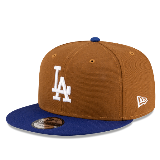 MEN'S NEW ERA MLB CHASE 9FIFTY LOS ANGELES DODGERS BROWN & ROYAL BLUE SNAPBACK HAT