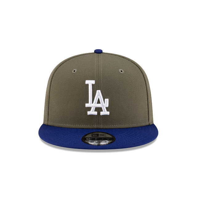 MEN'S NEW ERA MLB CHASE 9FIFTY LOS ANGELES DODGERS OLIVE GREEN & ROYAL BLUE SNAPBACK HAT