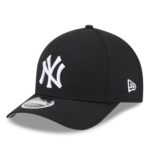 MEN'S NEW ERA MLB TEAM 9FORTY M-CROWN NEW YORK YANKEES BLACK & WHITE SNAPBACK HAT