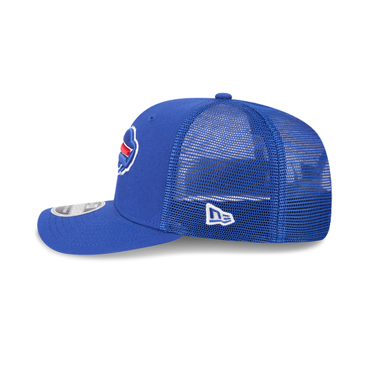 MEN'S NEW ERA NFL TEAM ROYAL BLUE NEW ENGLAND PATRIOTS 9SEVENTY STRETCH-SNAP TRUCKER SNAPBACK HAT