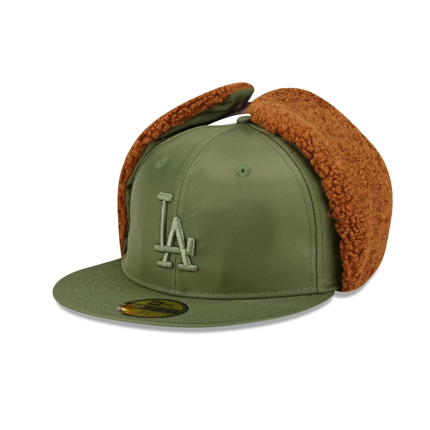 NEW ERA 59FIFTY MLB ALPHA INDUSTRIES X LOS ANGELES DODGERS DOG EAR OLIVE GREEN FITTED HAT