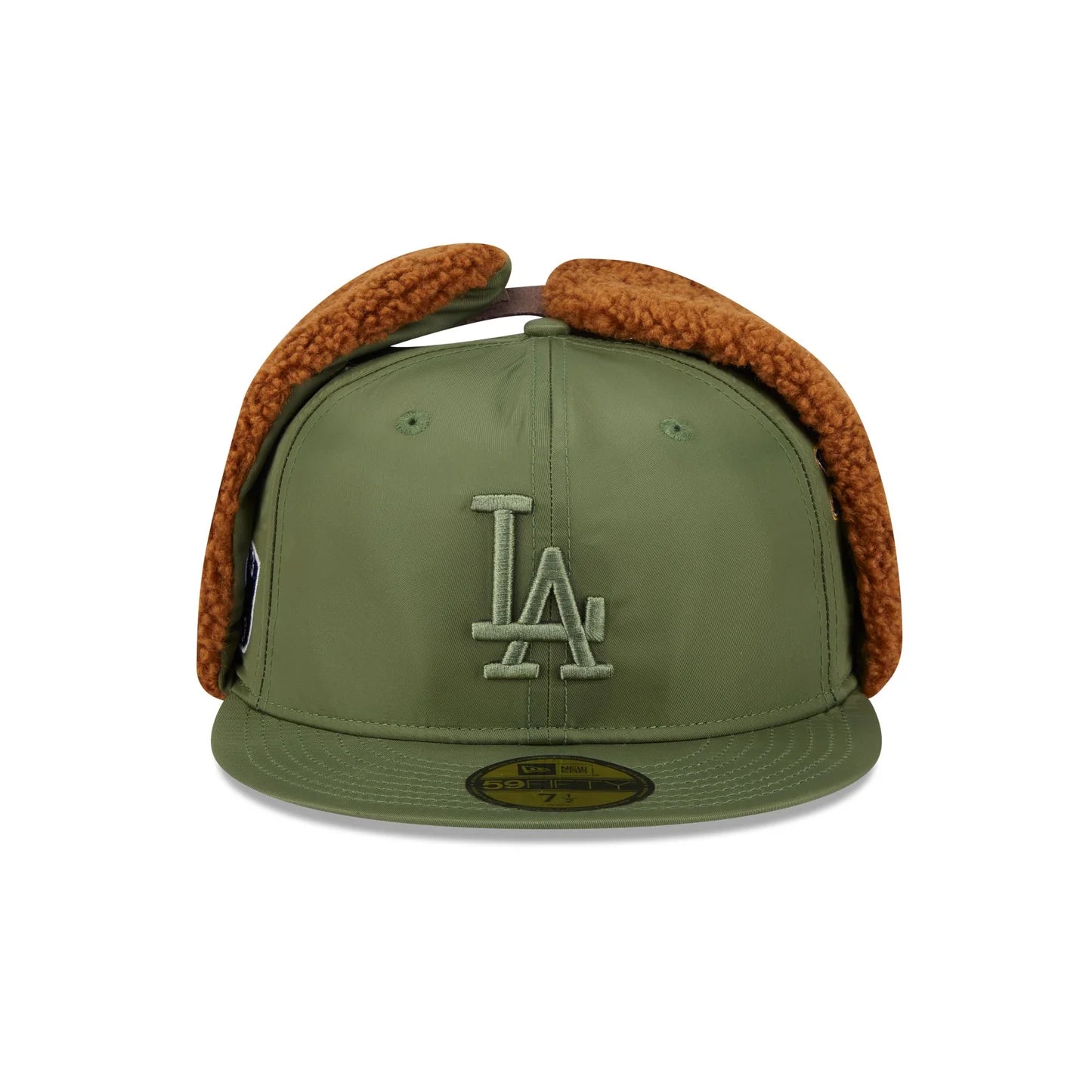 NEW ERA 59FIFTY MLB ALPHA INDUSTRIES X LOS ANGELES DODGERS DOG EAR OLIVE GREEN FITTED HAT