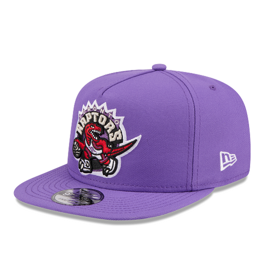 MEN'S NEW ERA NBA 9FIFTY A-FRAME 1995-96 INAUGURAL SEASON TORONTO RAPTORS DINO LOGO PURPLE SNAPBACK HAT