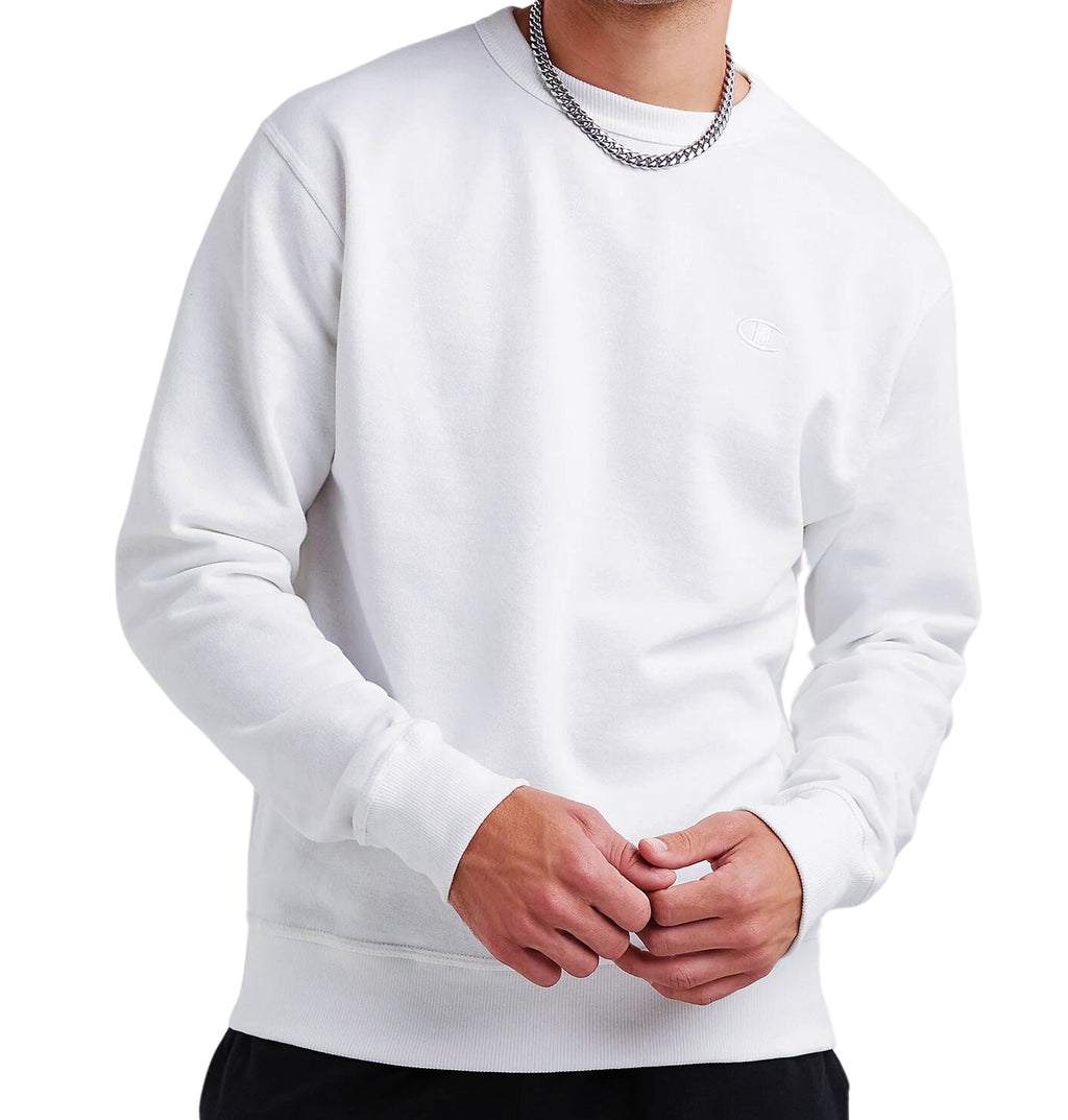 CHAMPION CORE LOGO CREWNECK (WHITE)