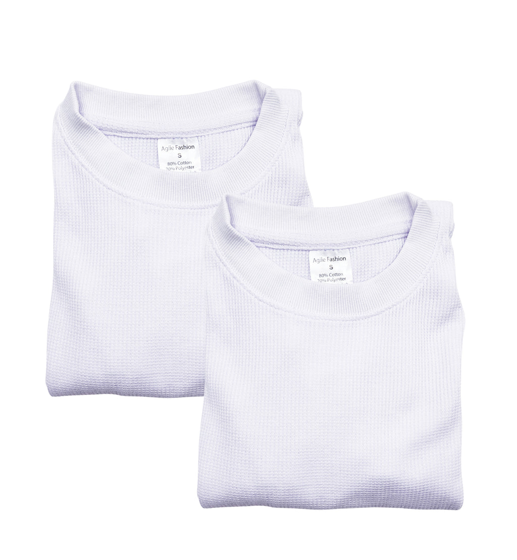 AGILE MEN'S PACK OF 2 THERMAL TOPS WHITE