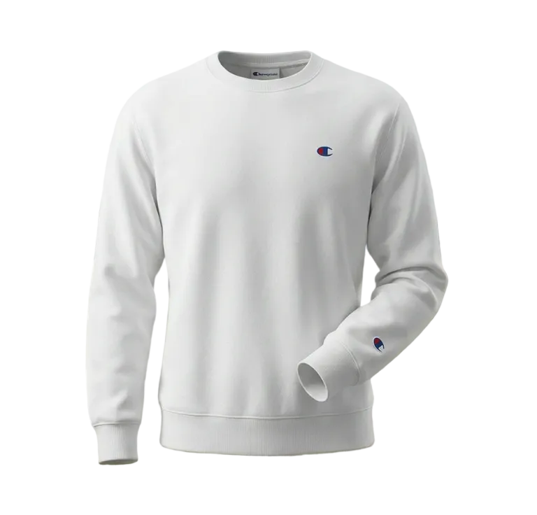CHAMPION CORE LOGO WHITE CREWNECK (BIG&TALL)