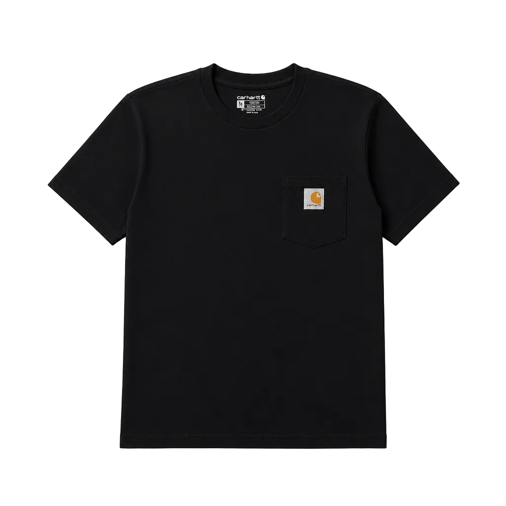 CARHARTT MEN'S POCKET LOGO CREWNECK T-SHIRT (BLACK)
