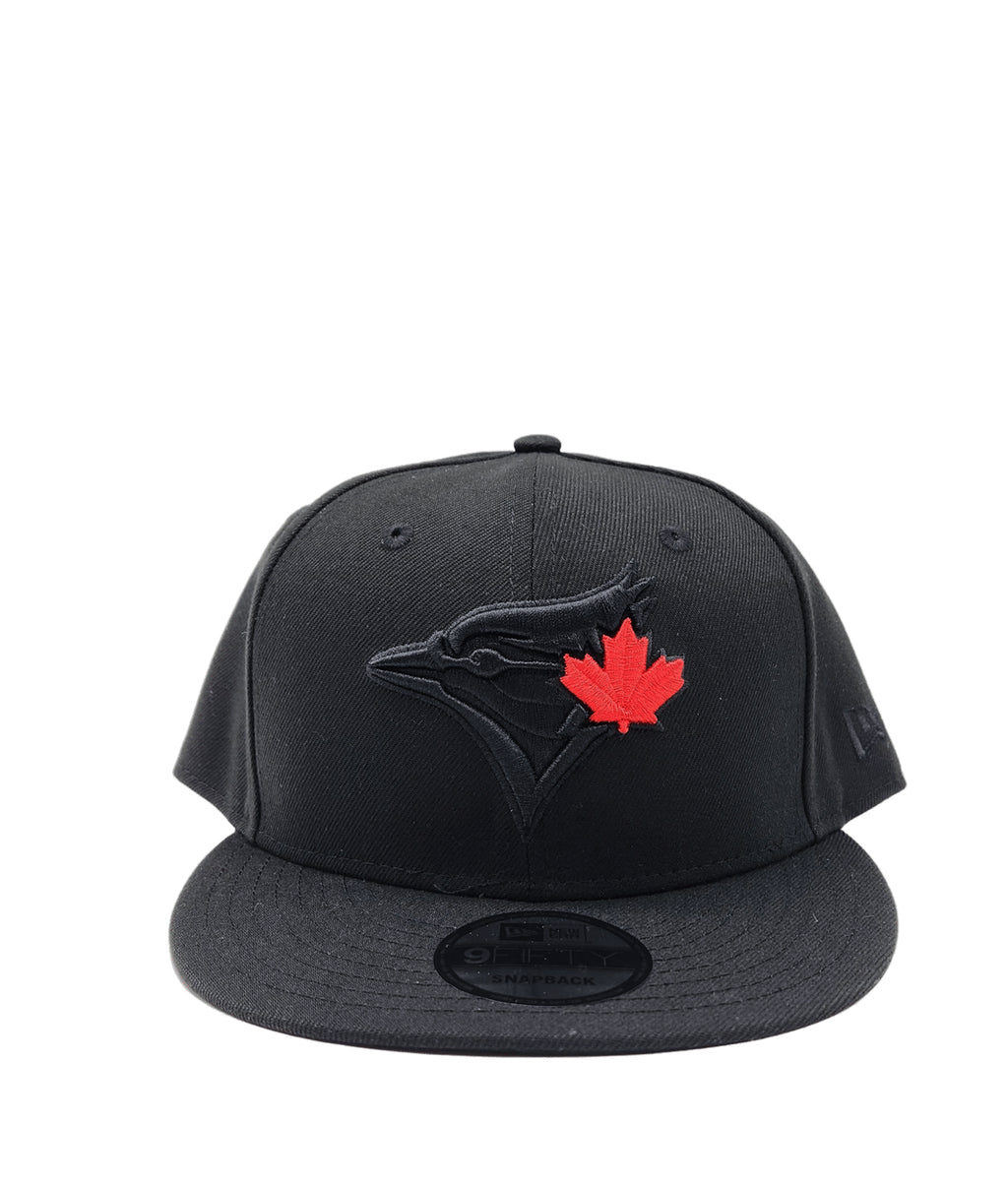 9FIFTY TORONTO BLUE JAYS RED LEAF LOGO ON BLACK SNAPBACK (BLACK)