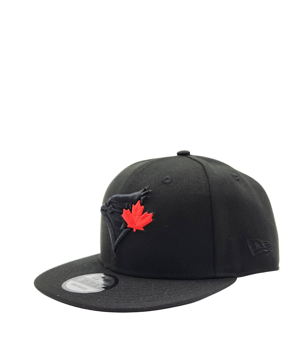 9FIFTY TORONTO BLUE JAYS RED LEAF LOGO ON BLACK SNAPBACK (BLACK)