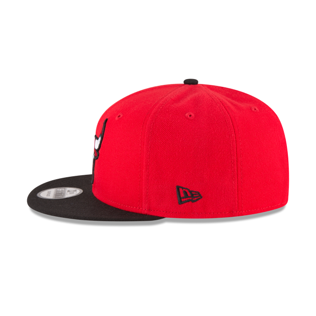 MEN'S NEW ERA NBA 9FIFTY CHICAGO BULLS RED & BLACK 2TONE OTC SNAPBACK HAT