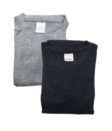 AGILE MEN'S PACK OF 2 THERMAL TOPS BLACK GREY