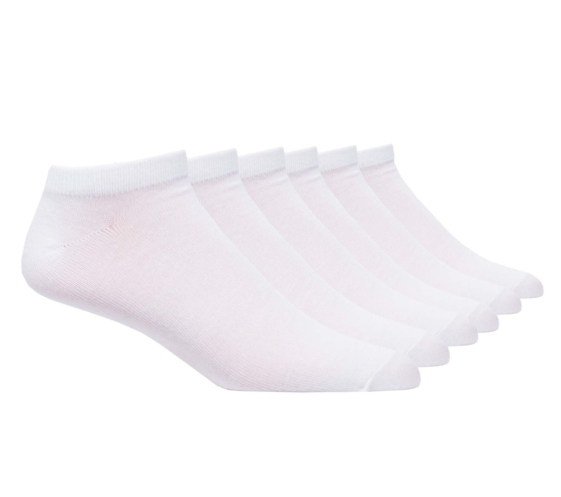 KODIAK WOMEN'S 6 PAIR LOW CUT PLAIN ANKLE SOCKS (WHITE)