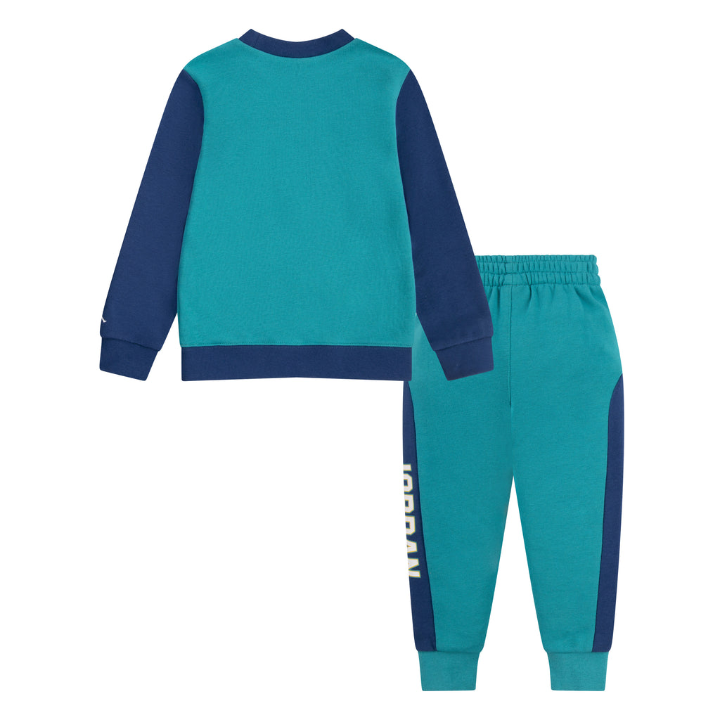 JORDAN TODDLER BOYS' 23 CREWNECK SET (TEAL)