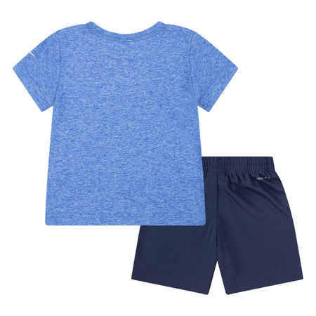 NIKE TODDLERS' DRI-FIT T-SHIRT & SHORTS SET (BLUE SIZE 2T-4T)