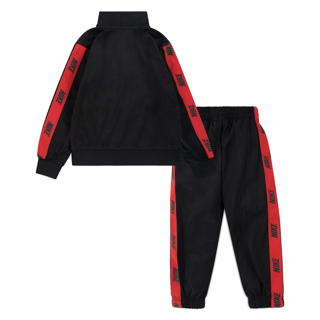 NIKE TODDLER TRICOT TRACK JACKET AND PANTS SET (BLACK/RED SIZE 2T-4T)