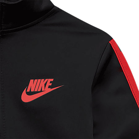 NIKE TODDLER TRICOT TRACK JACKET AND PANTS SET (BLACK/RED SIZE 2T-4T)