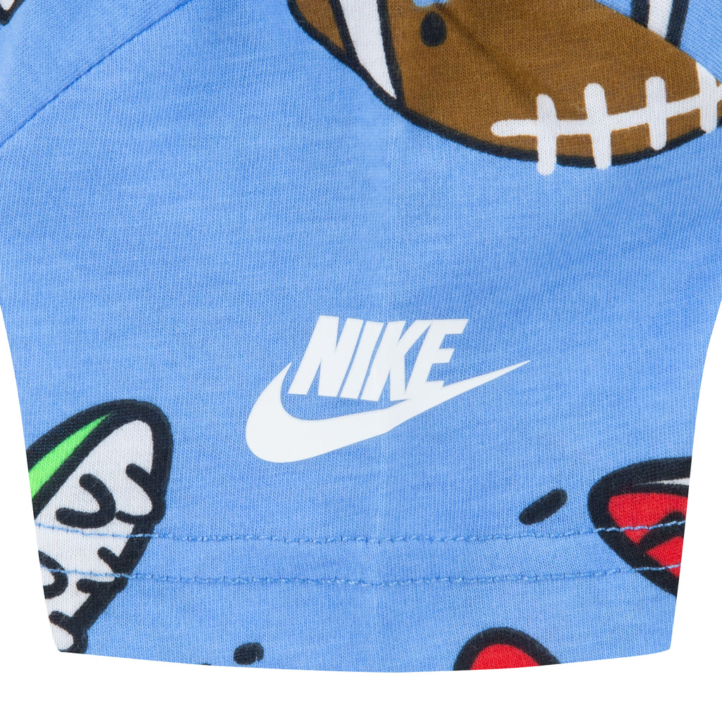 NIKE TODDLERS UNIVERSITY BLUE PRINT T-SHIRT (BLUE SIZE 2T-4T)