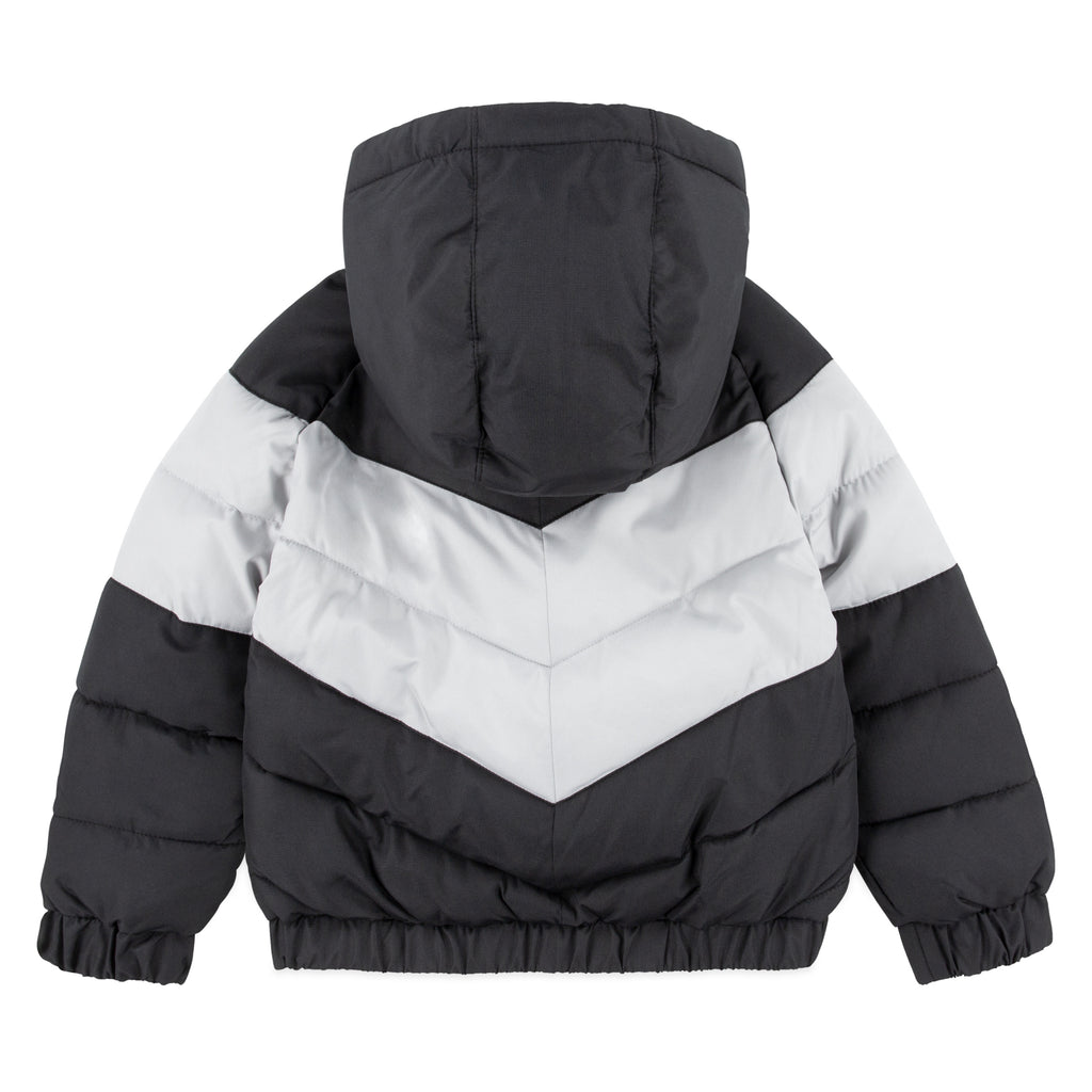 NIKE TODDLER'S SYNFIL PUFFER FOAM JACKET (BLACK SIZE 2T-4T)