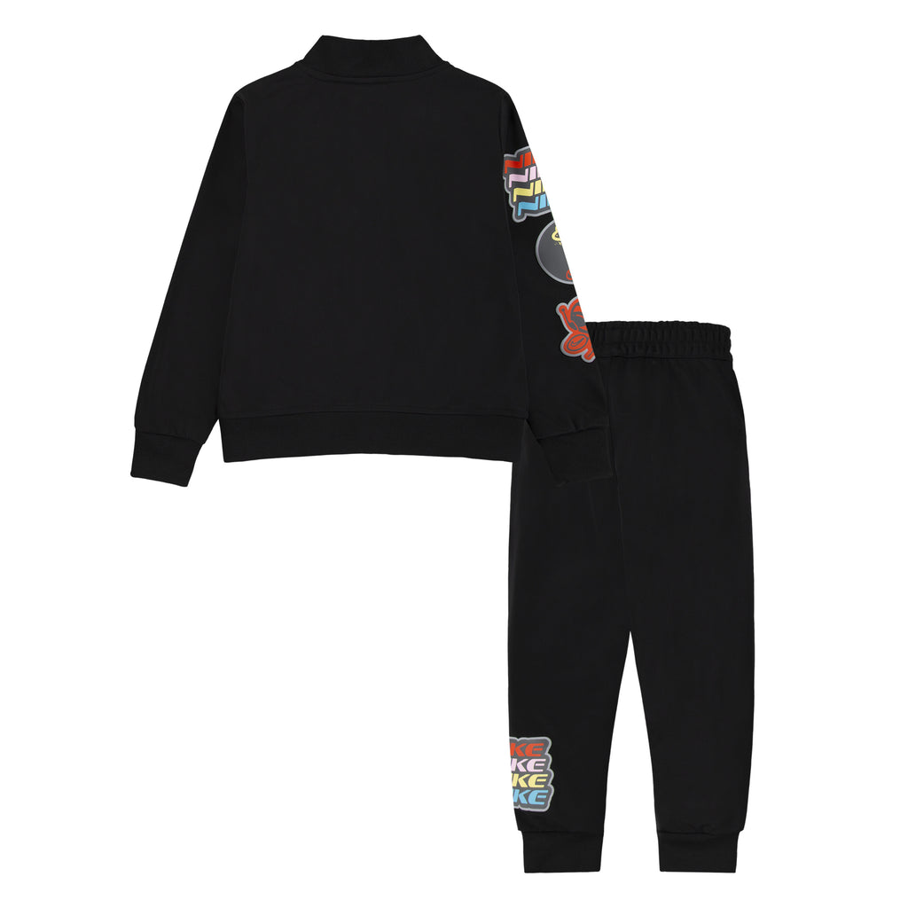 NIKE KIDS KSA TRACK JACKET AND PANTS SET (BLACK SIZE 2T-4T)