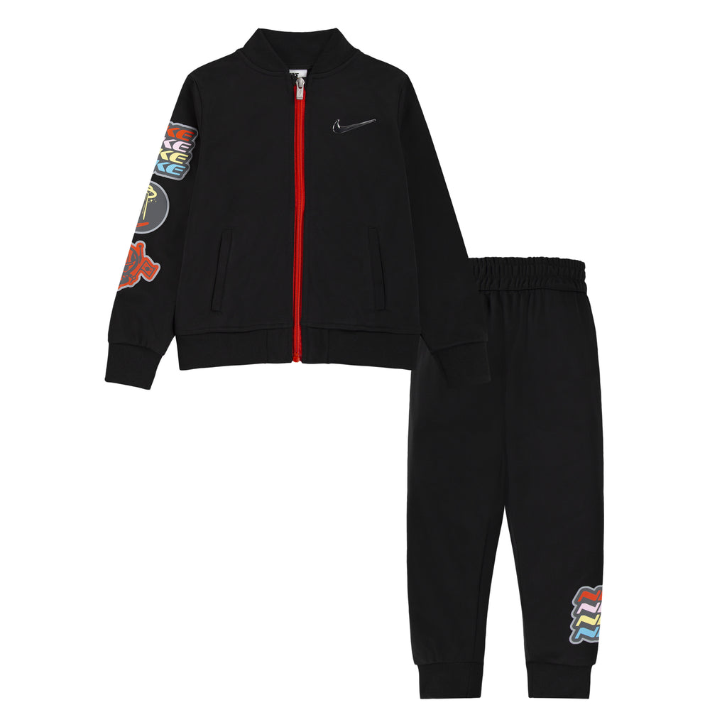 NIKE KIDS KSA TRACK JACKET AND PANTS SET (BLACK SIZE 2T-4T)