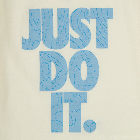 NIKE TODDLER JUST DO IT SHORT SLEEVE T-SHIRT & JOGGER SET (CREAM/BLUE SIZE 2T-4T)