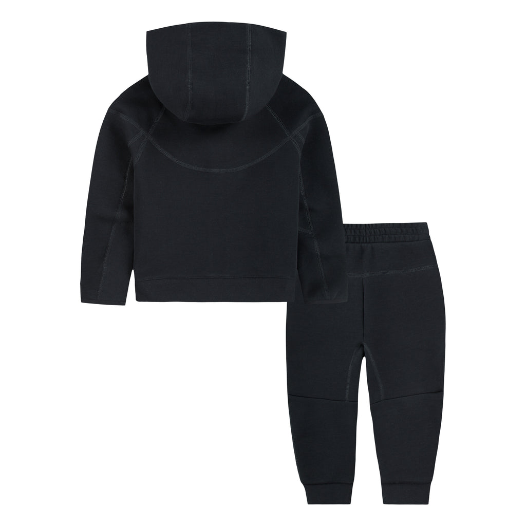 NIKE KIDS SPORTSWEAR TECH FLEECE FULL-ZIP SET (BLACK SIZE 2T-4T)