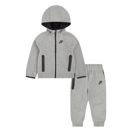 NIKE KIDS SPORTSWEAR TECH FLEECE FULL-ZIP SET (GREY SIZE 2T-4T)