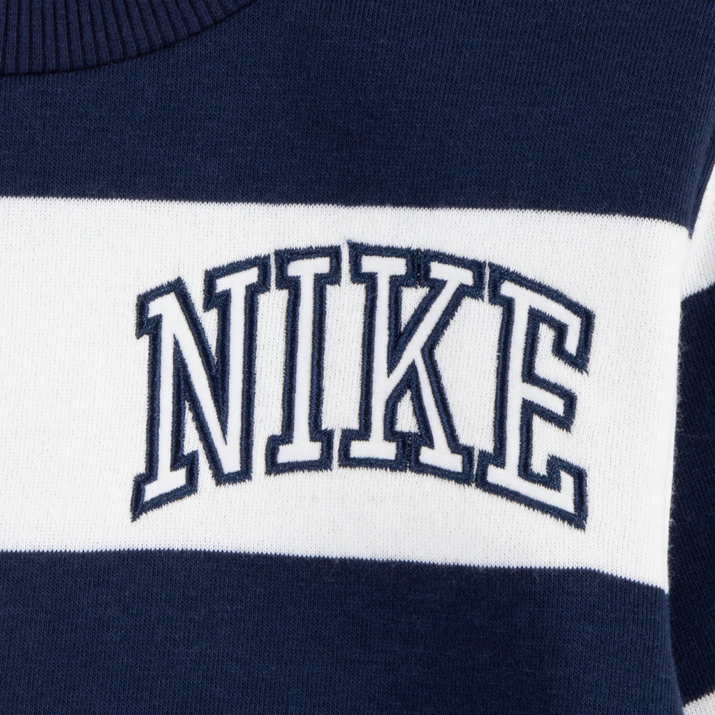 NIKE TODDLER STRIPE NAVY CREWNECK SET (SIZE 2T-4T)