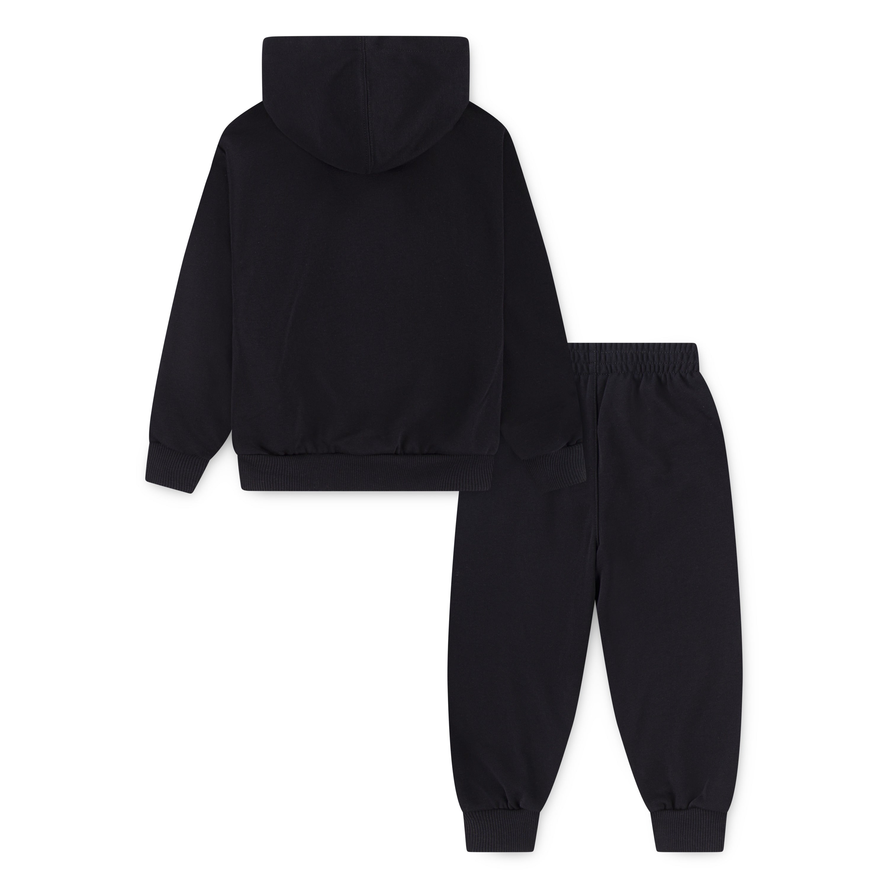 CONVERSE TODDLER KIDS RETRO REMIX FT PO HOODIE AND JOGGER BLACK 2-PIECE SET (SIZES 2T-4T)