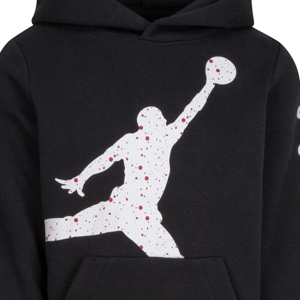 JORDAN KIDS JUMPMAN PULLOVER HOODIE (BLACK SIZE 4-7Y)