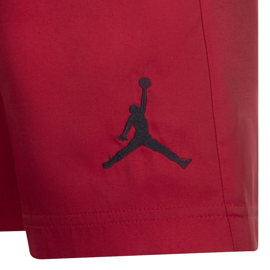 JORDAN LITTLE BOYS' WOVEN SHORTS (RED SIZES 4-7Y)