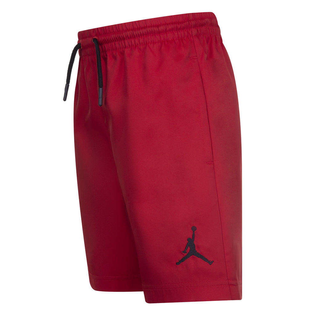 JORDAN LITTLE BOYS' WOVEN SHORTS (RED SIZES 4-7Y)