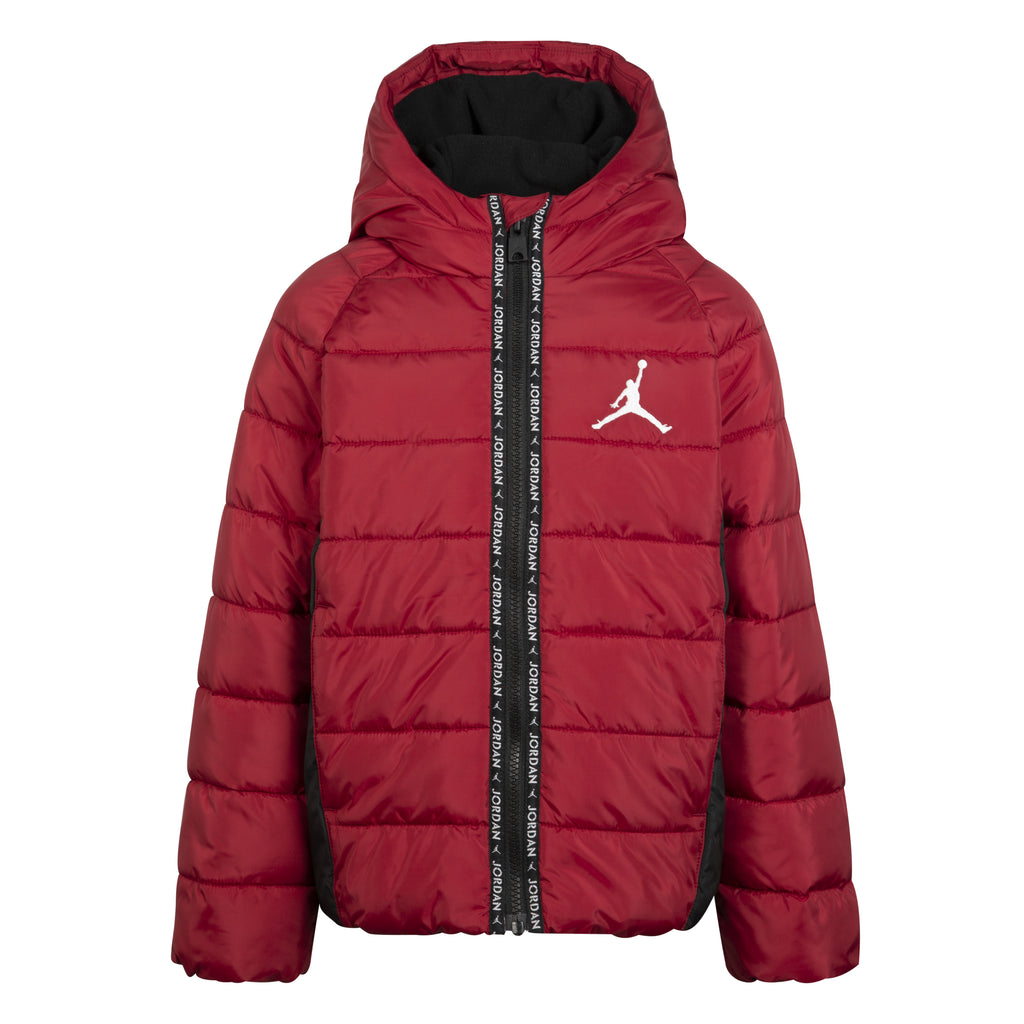 JORDAN KIDS HEAVY WEIGHT PUFFER JACKET (RED SIZE 4-7Y)