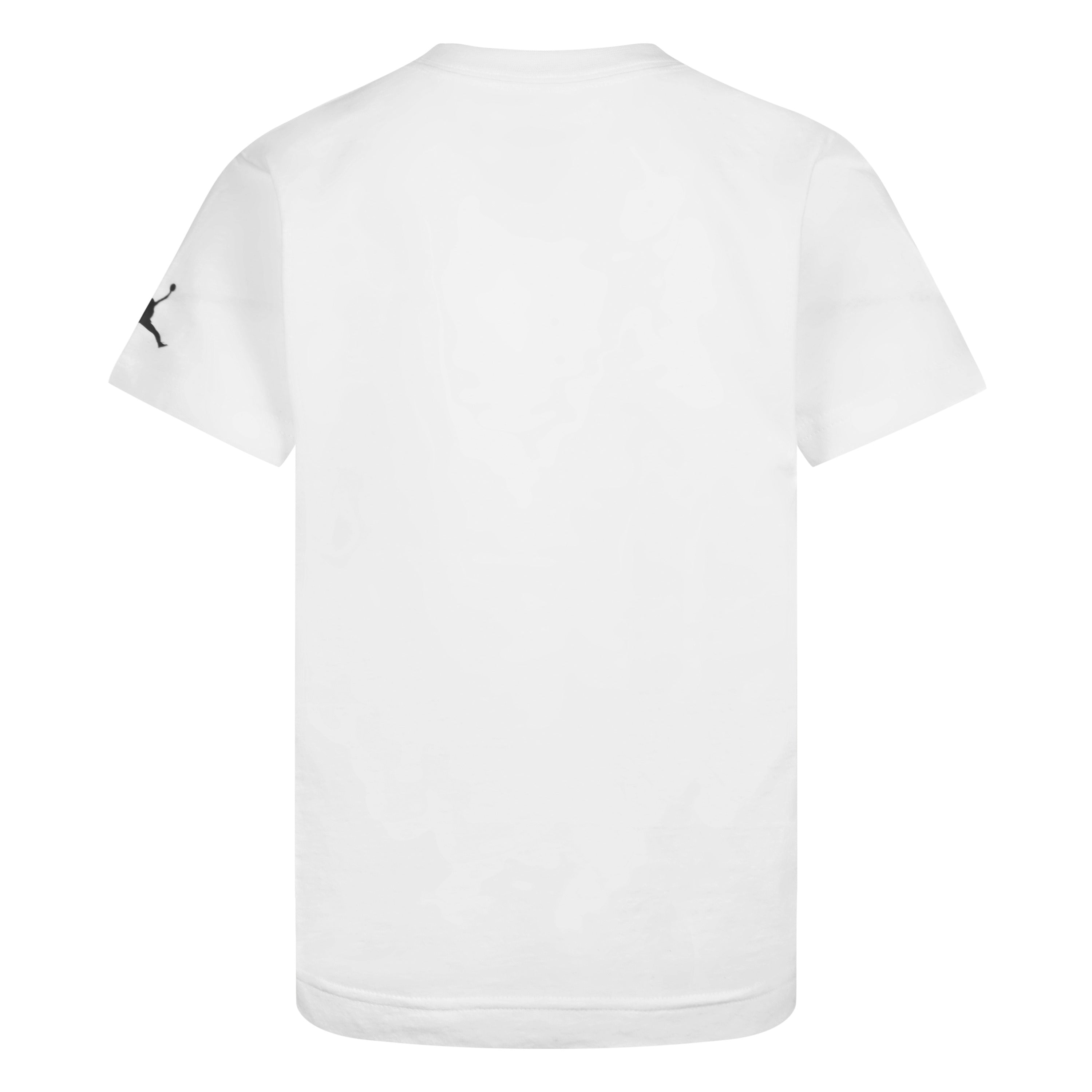 JORDAN KIDS' SCRAMBLE SHORT SLEEVE T-SHIRT (WHITE SIZE 4-7Y)