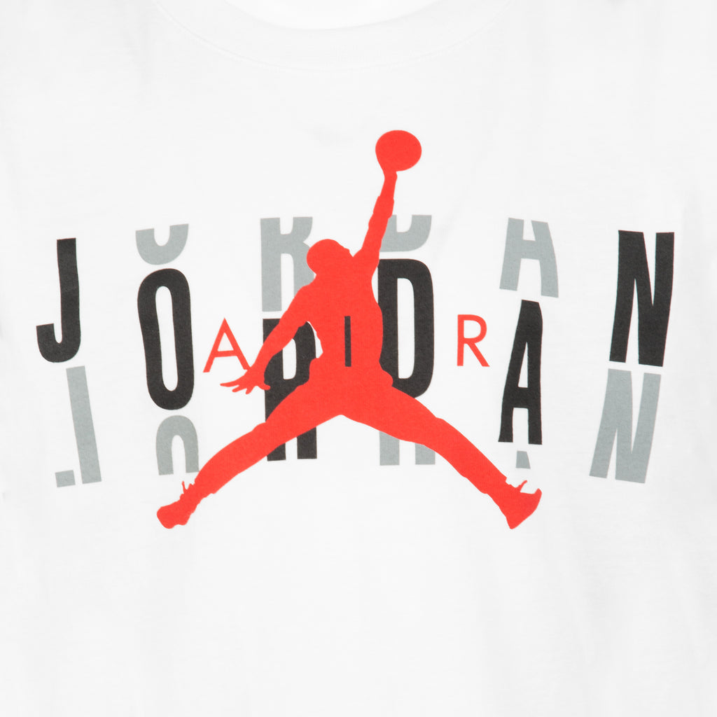 JORDAN KIDS' SCRAMBLE SHORT SLEEVE T-SHIRT (WHITE SIZE 4-7Y)