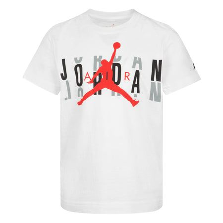 JORDAN KIDS' SCRAMBLE SHORT SLEEVE T-SHIRT (WHITE SIZE 4-7Y)