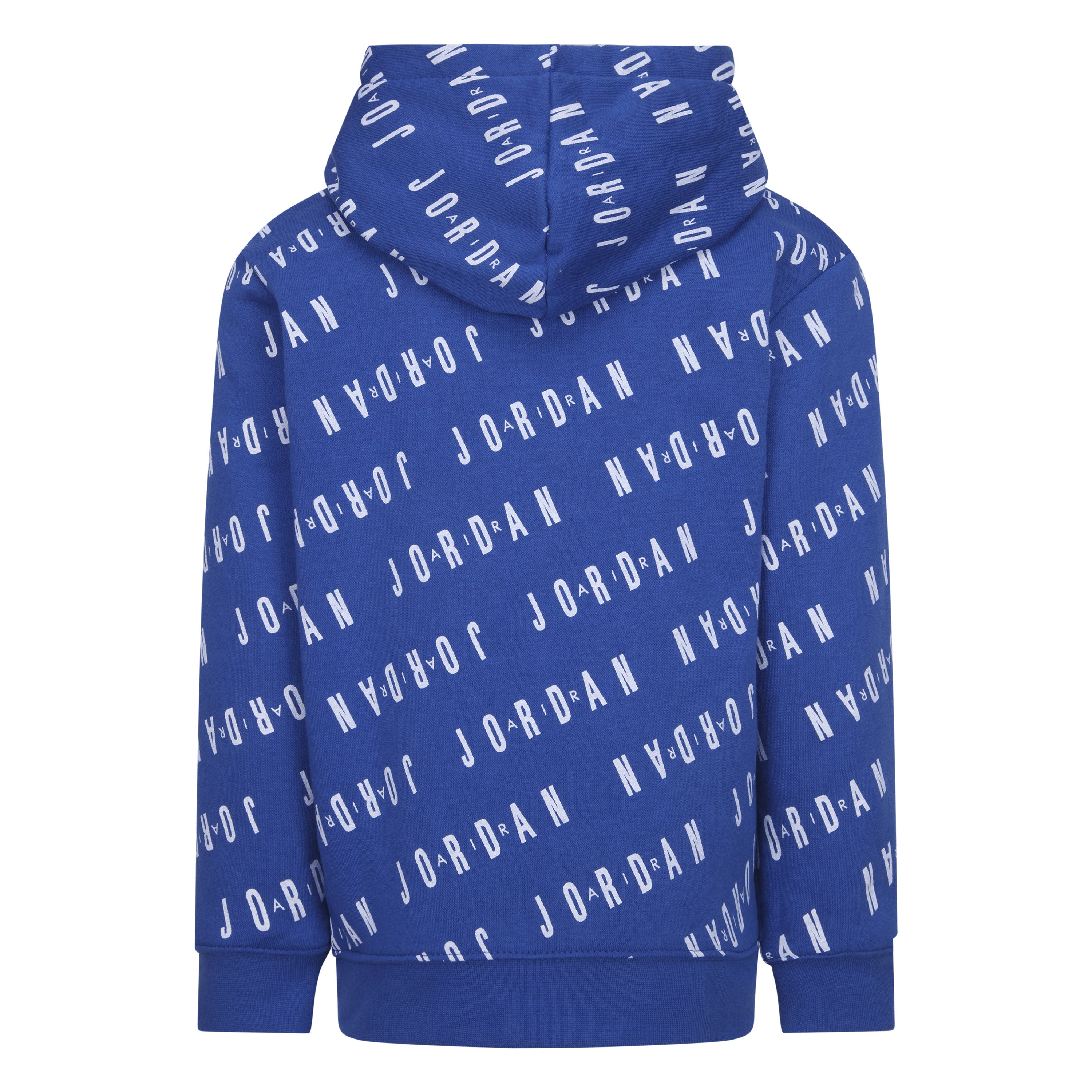 KIDS' JORDAN ESSENTIALS PRINTED PULLOVER HOODIE (BLUE SIZE 4-7)