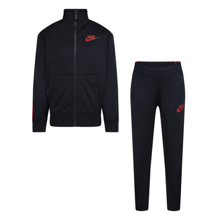 NIKE BOYS TRICOT SPORTSWEAR SET (BLACK/RED SIZE 4-7)