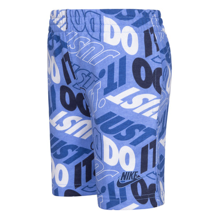 NIKE BOYS ALL OVER PRINT SHORTS (BLUE SIZES 4-7)