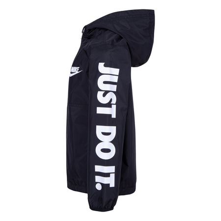 NIKE KIDS' JUST DO IT SPORTSWEAR WINDBREAKER (BLACK SIZE 4-7Y)