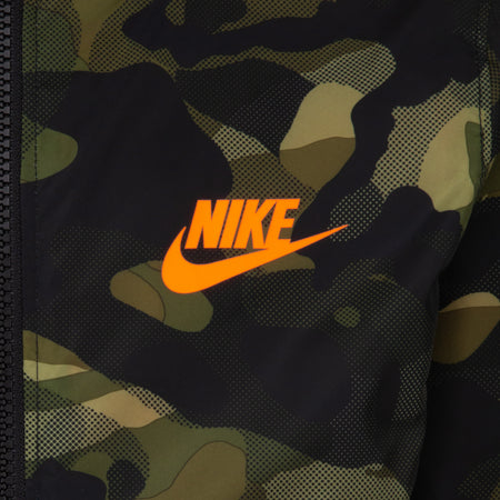 NIKE KIDS' ARMY CAMO PRINTED WINDBREAKER (GREEN SIZE 4-7Y)